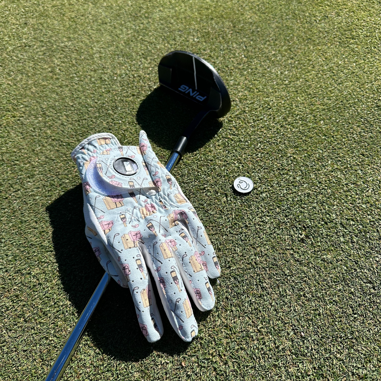 Champagne Chic Leather Golf Glove