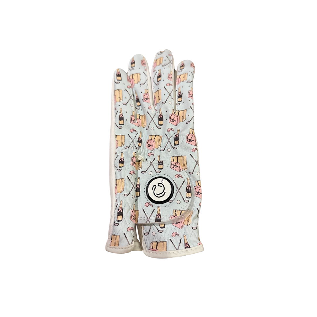 Champagne Chic Leather Golf Glove
