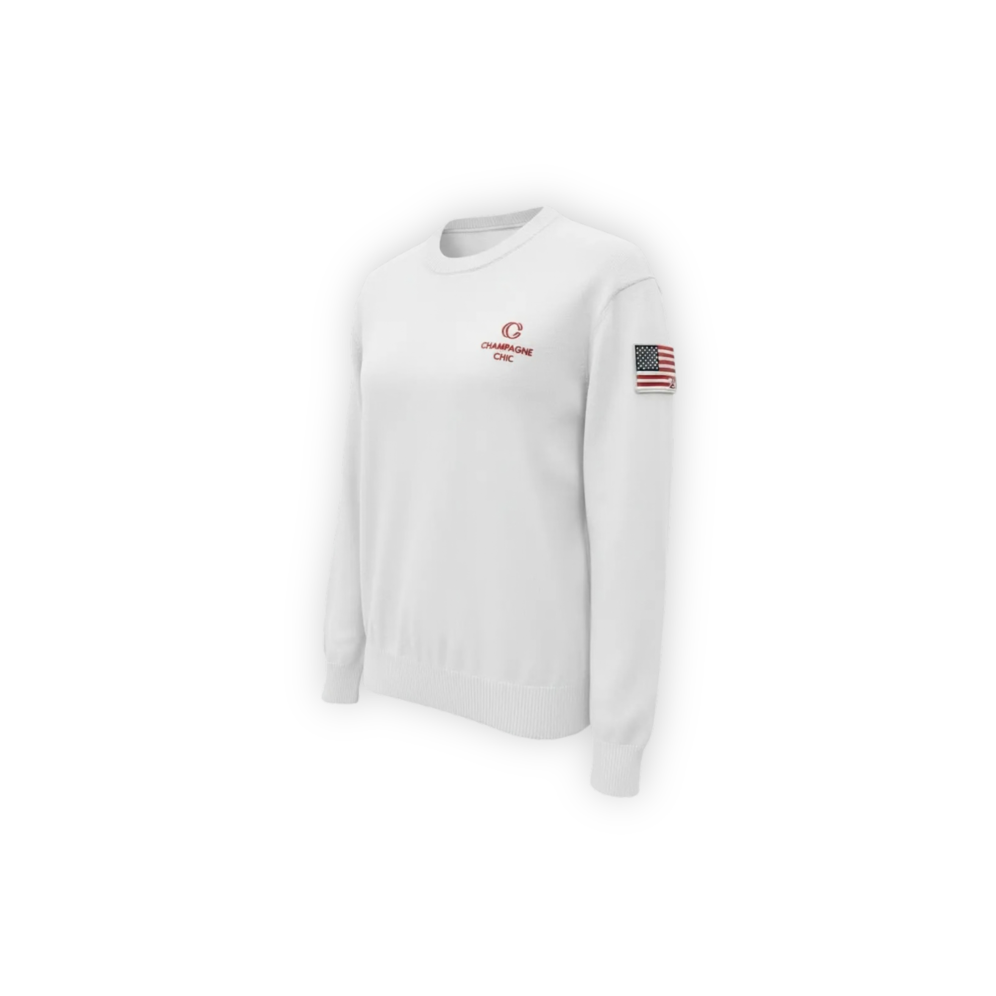 Champagne Chic American Flag Sweater