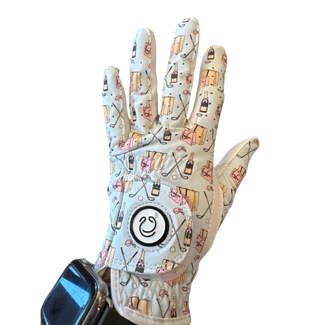 Champagne Chic Leather Golf Glove