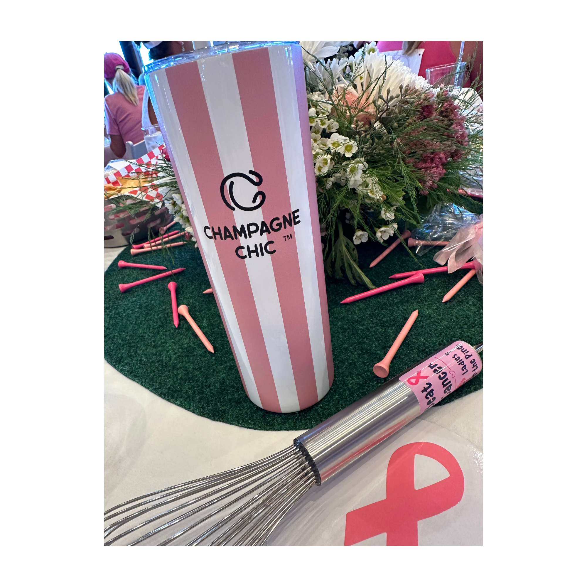 Champagne Chic 20 Oz Tumbler with Straw