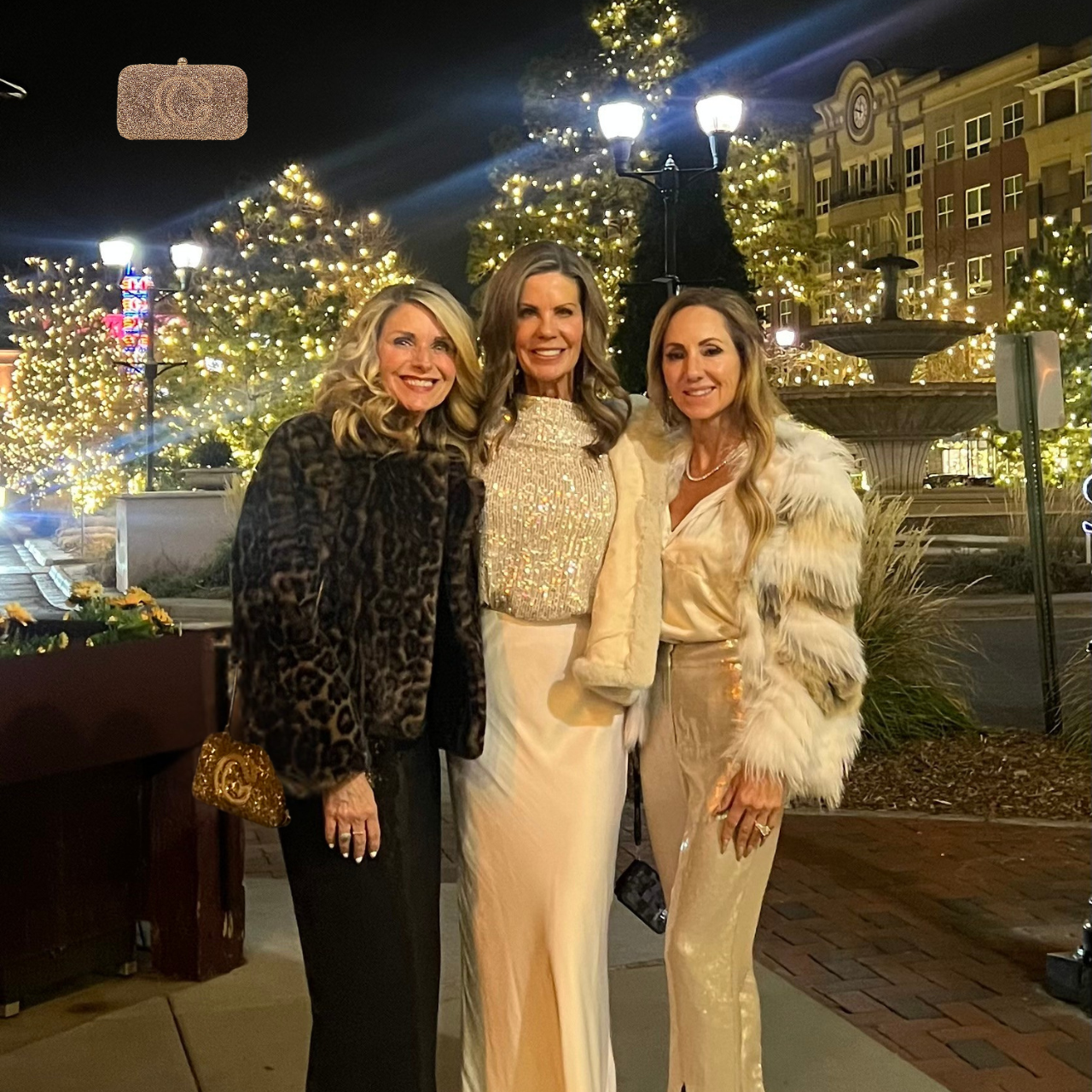 🥂 Champagne Chic Style Rule:  Texture + Tone + Sparkle = Instant Holiday Glam.