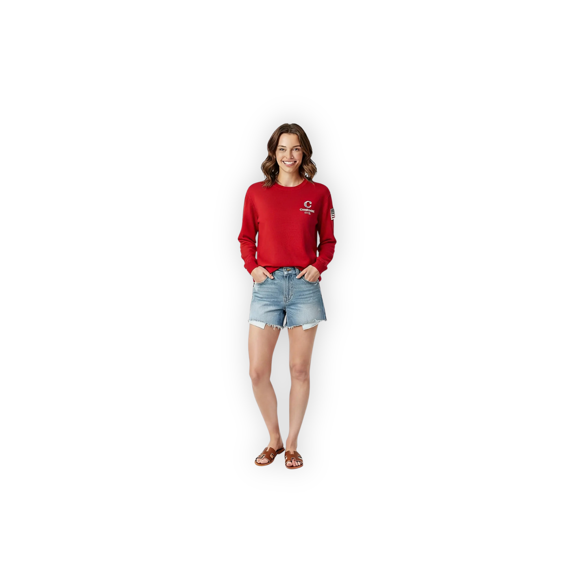 Champagne Chic American Flag Sweater