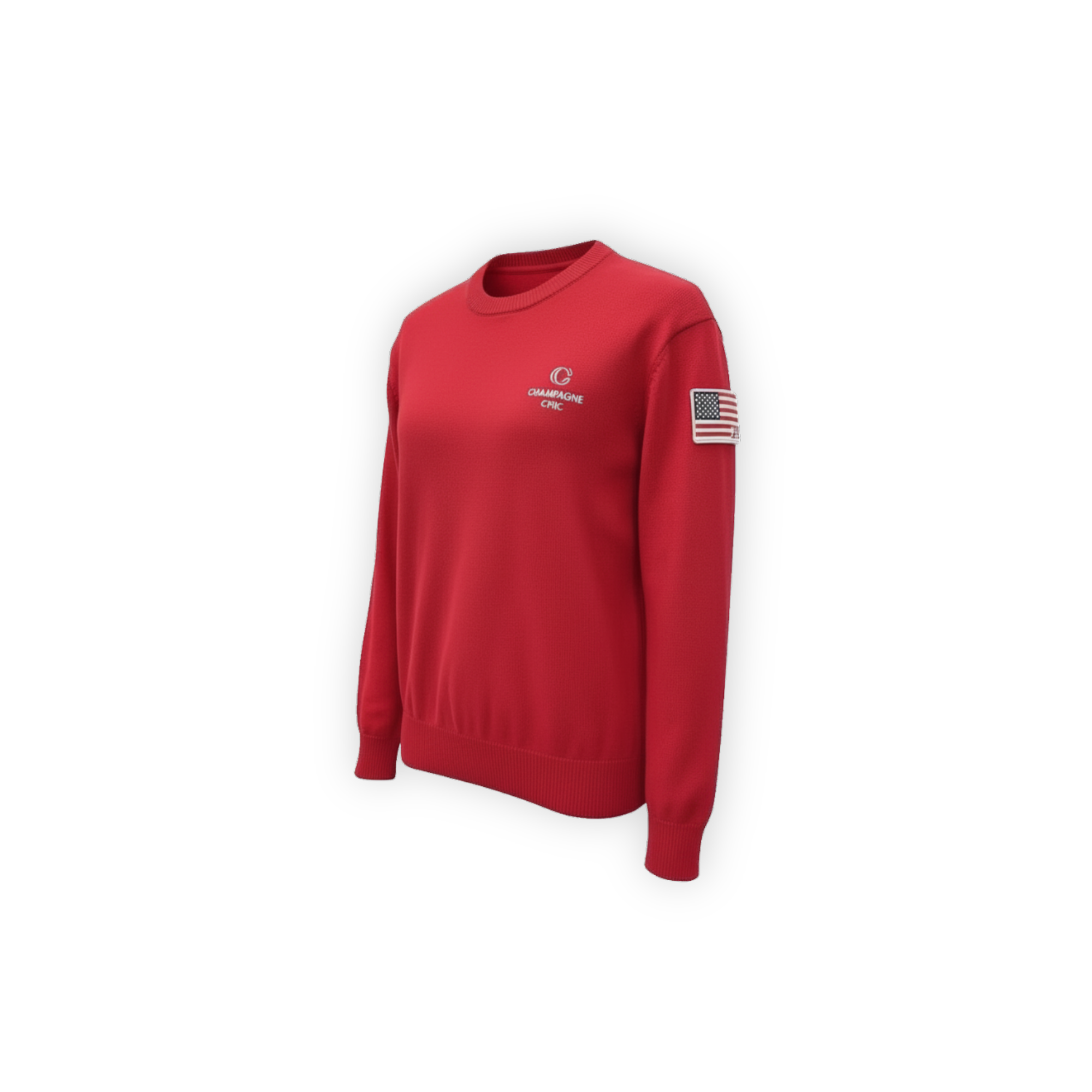 Champagne Chic American Flag Sweater