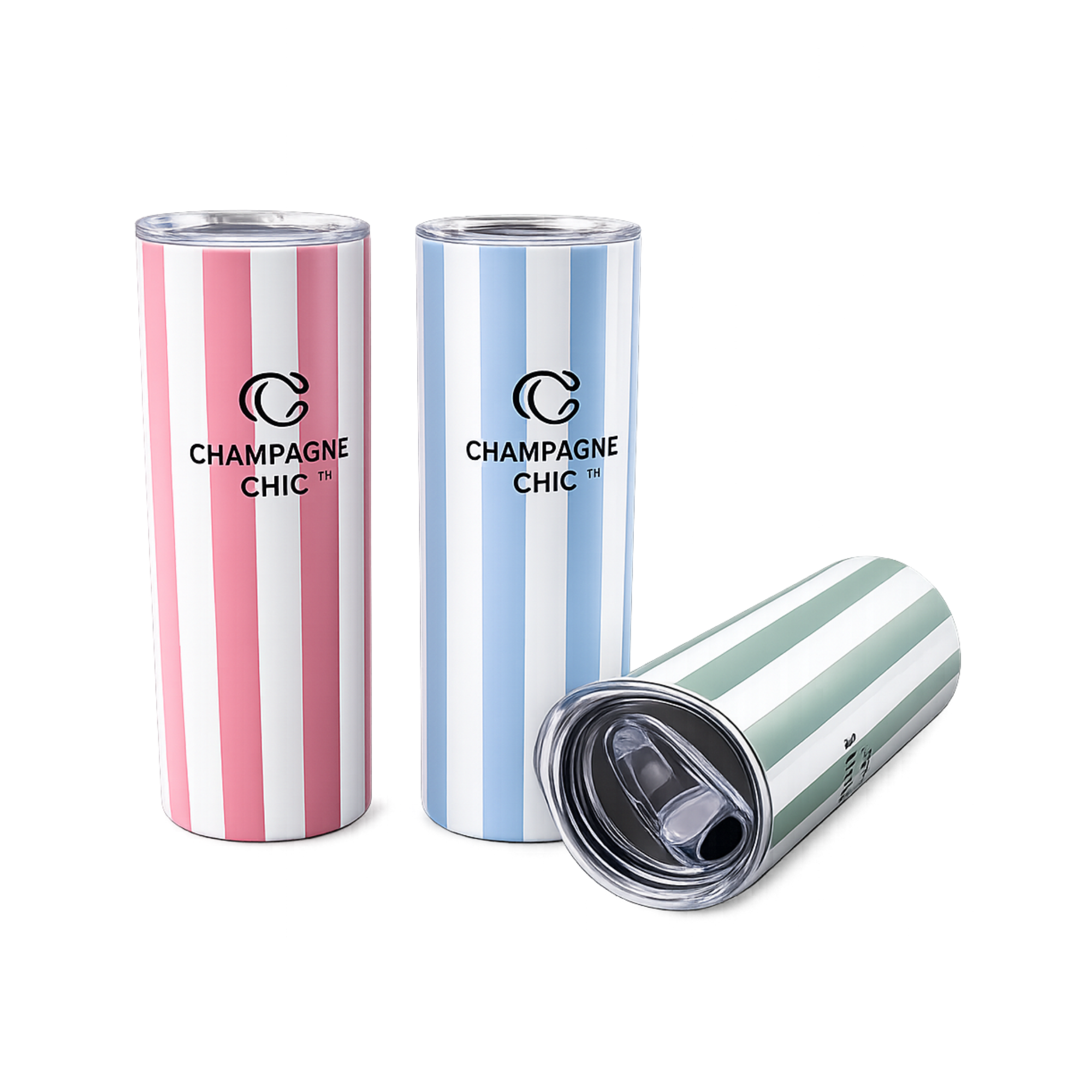 Champagne Chic 20 Oz Tumbler with Straw