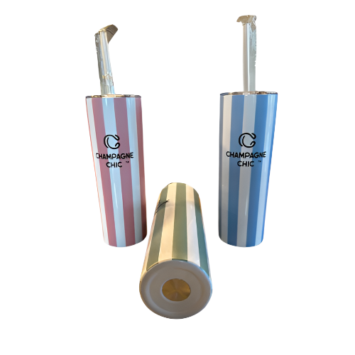 Champagne Chic 20 Oz Tumbler with Straw